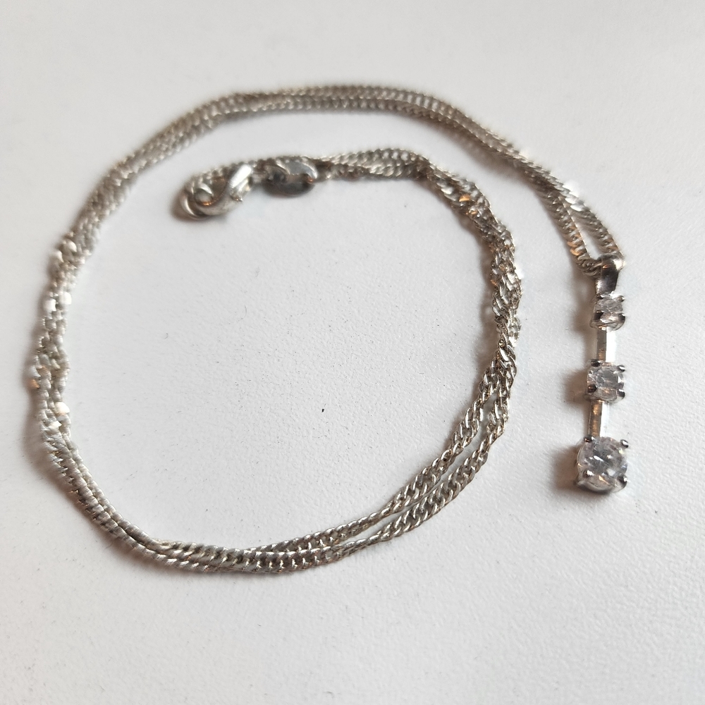 Sterling Past, Present, Future Necklace